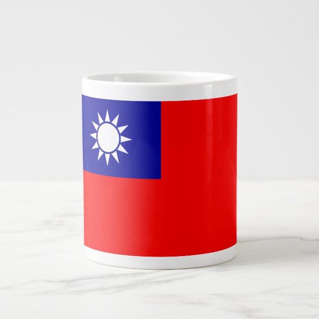 Taiwan Flag: Republic of China, Chinese Taipei Giant Coffee Mug (Front)
