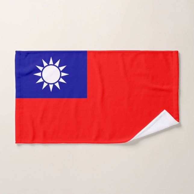 Taiwan Flag: Republic of China, Chinese Taipei Hand Towel (Hand Towel)