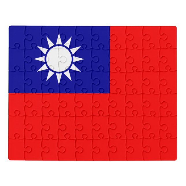 Taiwan Flag: Republic of China, Chinese Taipei Jigsaw Puzzle (Puzzle Horizontal)
