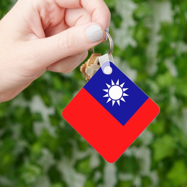 Taiwan Flag: Republic of China, Chinese Taipei Keychain (Hand)
