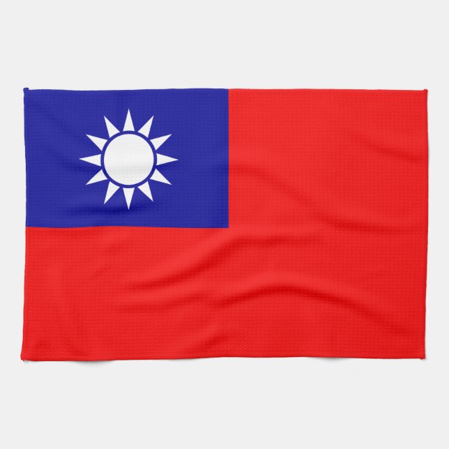 Taiwan Flag: Republic of China, Chinese Taipei Kitchen Towel (Horizontal)