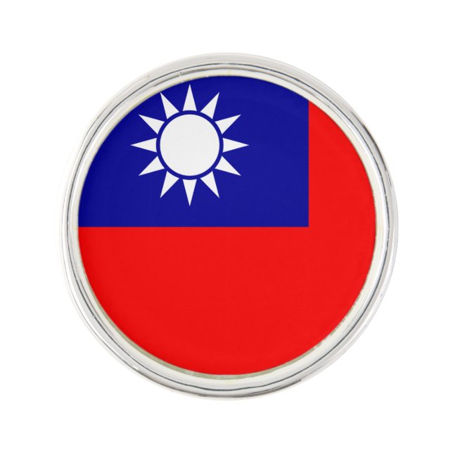Taiwan Flag: Republic of China, Chinese Taipei Lapel Pin (Front)