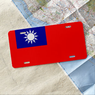 Taiwan Flag: Republic of China, Chinese Taipei License Plate