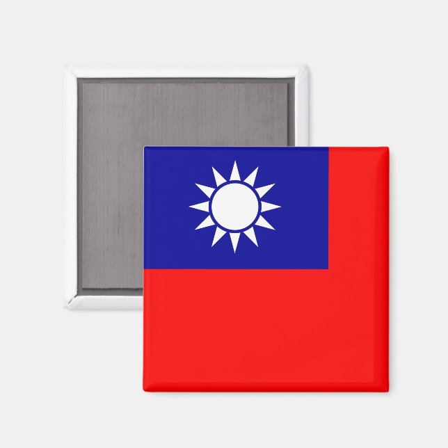 Taiwan Flag: Republic of China, Chinese Taipei Magnet (Front/Back)