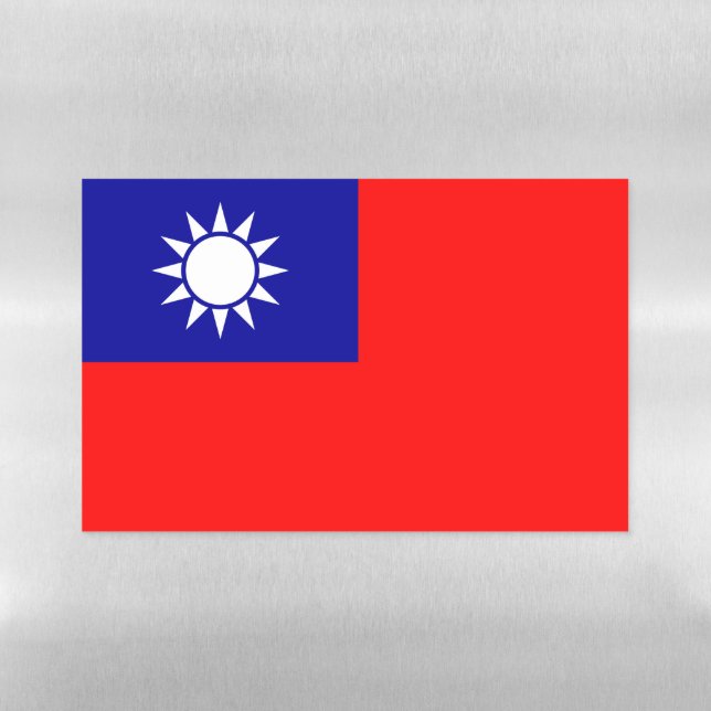 Taiwan Flag: Republic of China, Chinese Taipei Magnetic Dry Erase Sheet (Horizontal)