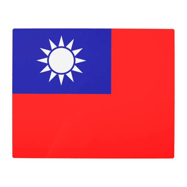Taiwan Flag: Republic of China, Chinese Taipei Metal Print (Front)
