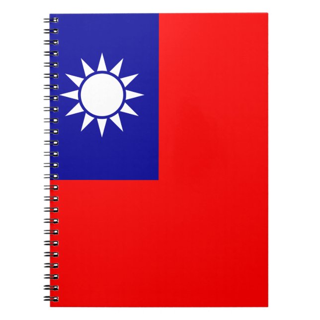 Taiwan Flag: Republic of China, Chinese Taipei Notebook (Front)