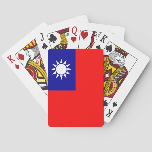 Taiwan Flag: Republic of China, Chinese Taipei Poker Cards (Back)