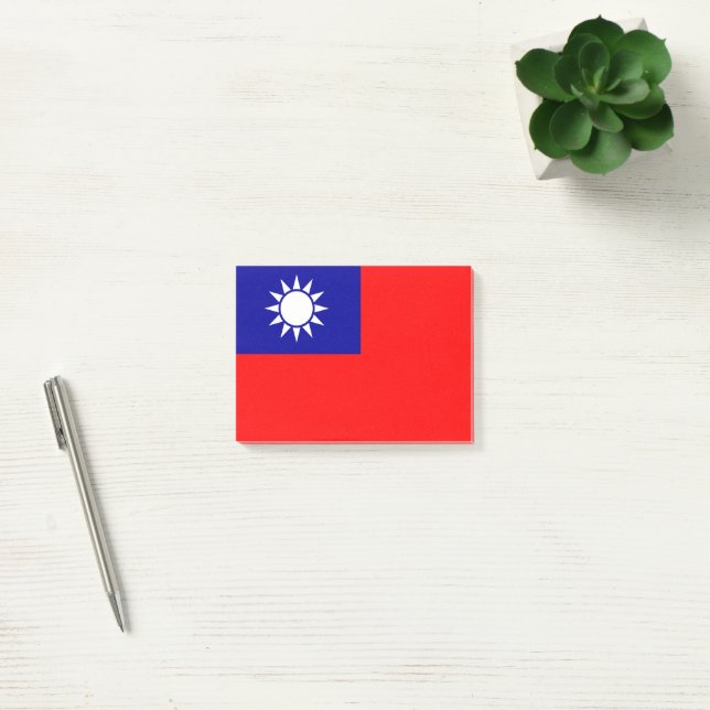Taiwan Flag: Republic of China, Chinese Taipei Post-it Notes (Office)
