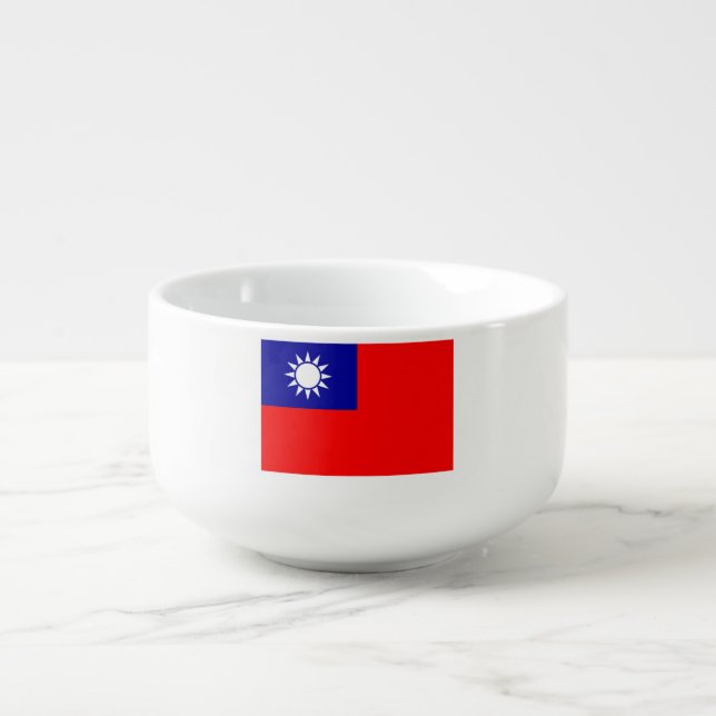 Taiwan Flag: Republic of China, Chinese Taipei Soup Mug (Front)