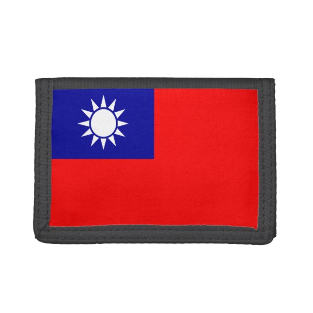 Taiwan Flag: Republic of China, Chinese Taipei Trifold Wallet (Front)
