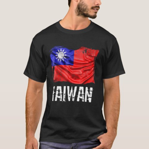 Taiwan Flag Republic Of China Roc Flag T_Shirt