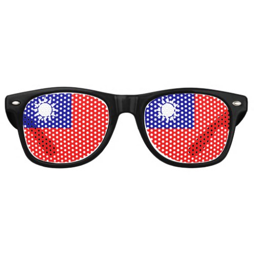 Taiwan flag retro sunglasses