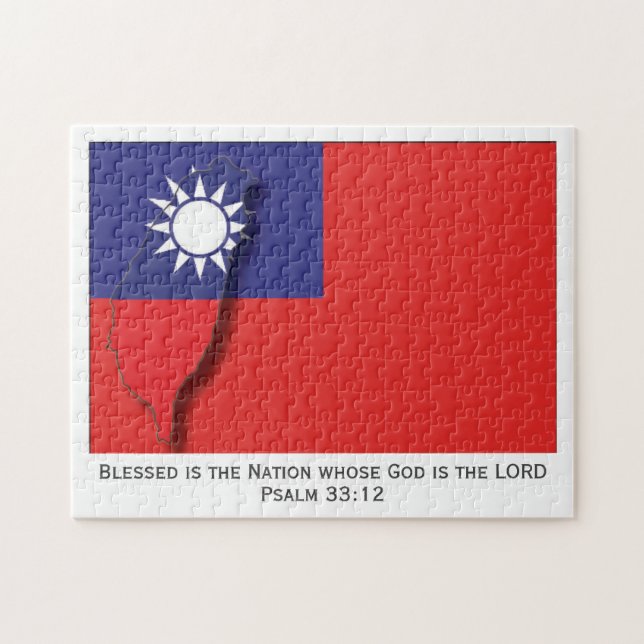 TAIWAN FLAG ROC | Blessed Nation | Taiwanese Jigsaw Puzzle (Horizontal)