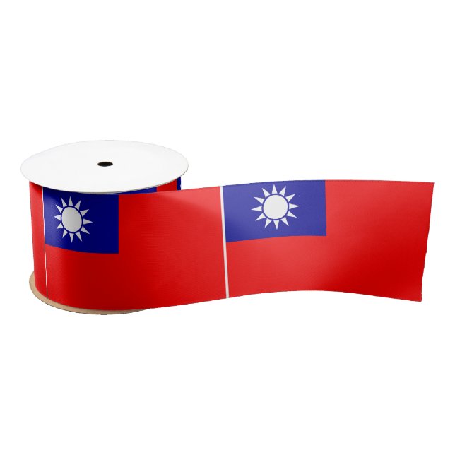 Taiwan Flag Satin Ribbon (Spool)
