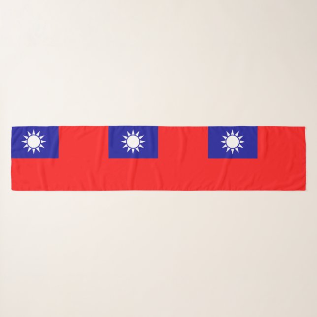 Taiwan Flag Scarf (Front (Horizontal))