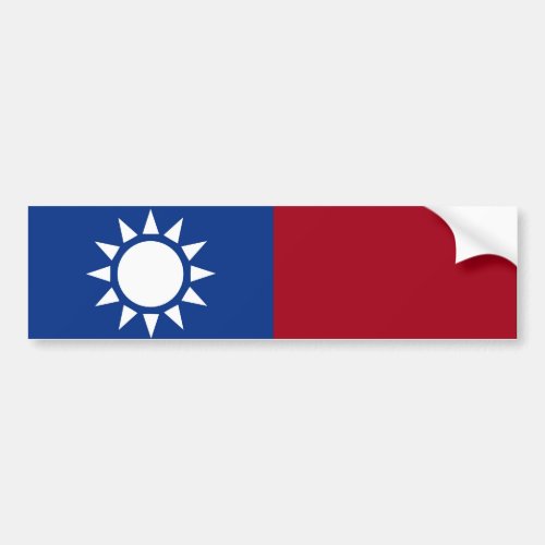 Taiwan flag Taiwanese Bumper Sticker