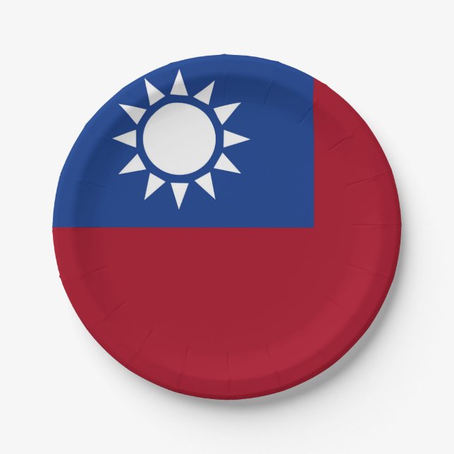  Taiwan flag Taiwanese Paper Plates (Front)