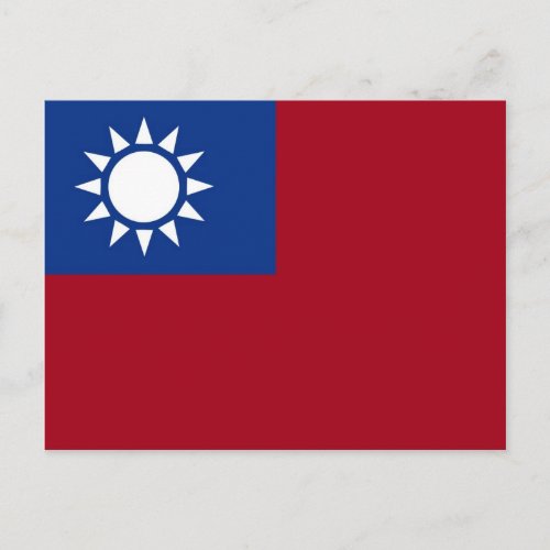  Taiwan flag Taiwanese Postcard