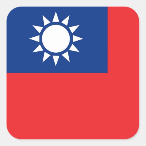 Taiwan flag Taiwanese Square Sticker