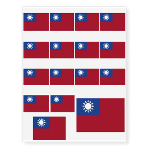 Taiwan flag Taiwanese Temporary Tattoos