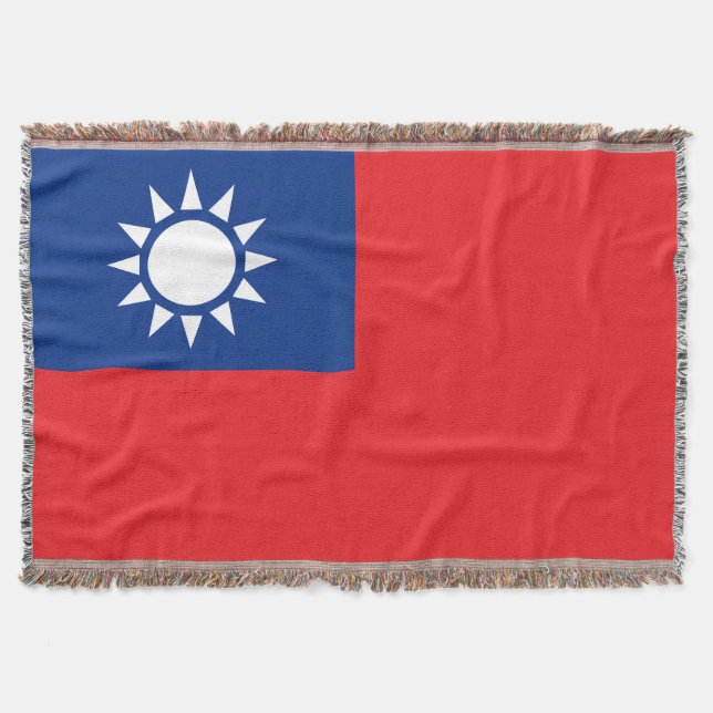 Taiwan flag Taiwanese Throw Blanket (Front)
