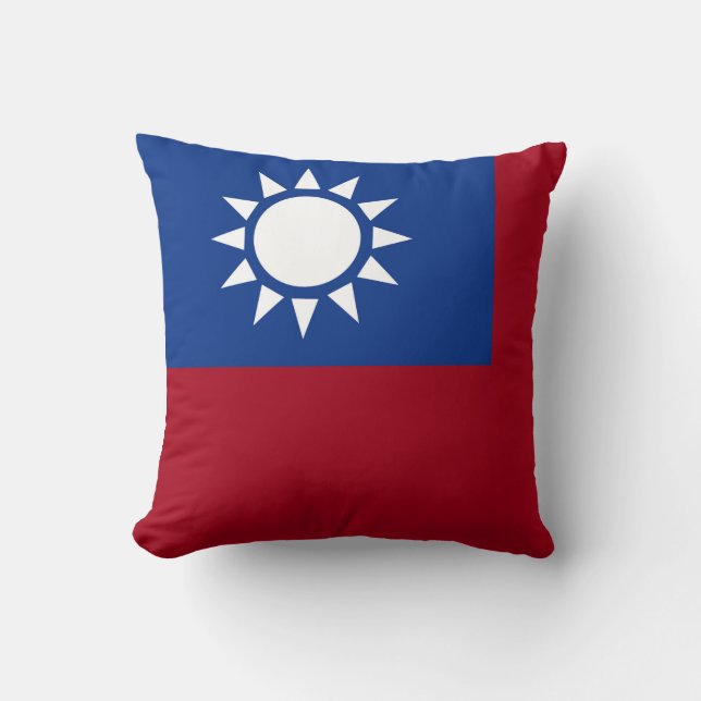 Taiwan flag Taiwanese Throw Pillow (Front)