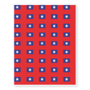Taiwan Flag Temporary Tattoos