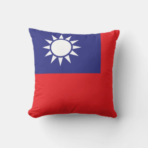 Taiwan Flag Throw Pillow
