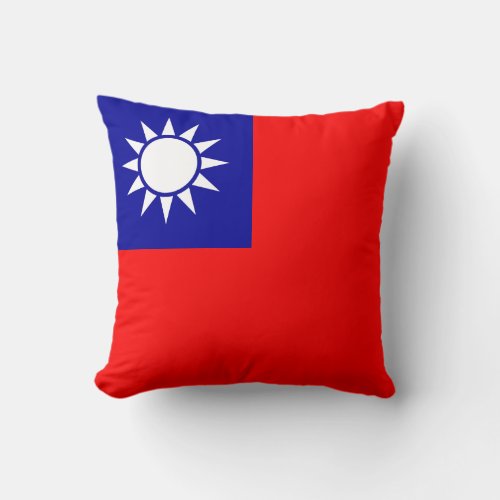 Taiwan Flag Throw Pillow