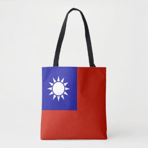 Taiwan flag tote bag