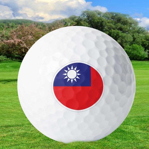 Taiwan Golf Balls Taiwanese Flag Golfers Patriot Golf Balls