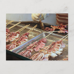 Taiwan Impression/Grilled Squids Postcard