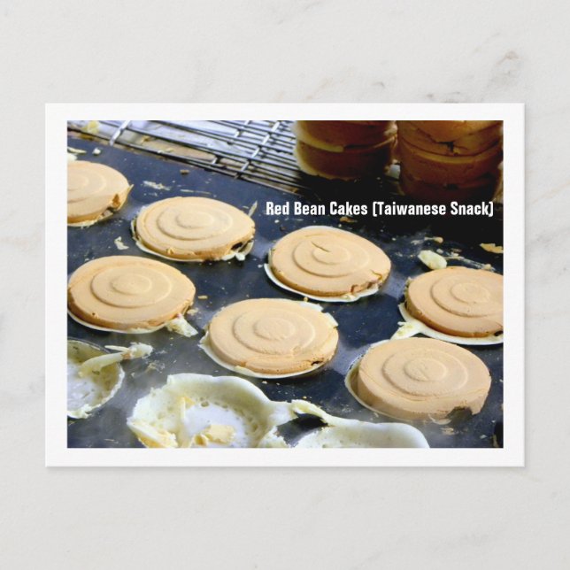 Taiwan Impression/Red Bean Cakes 紅豆餅 Postcard (Front)