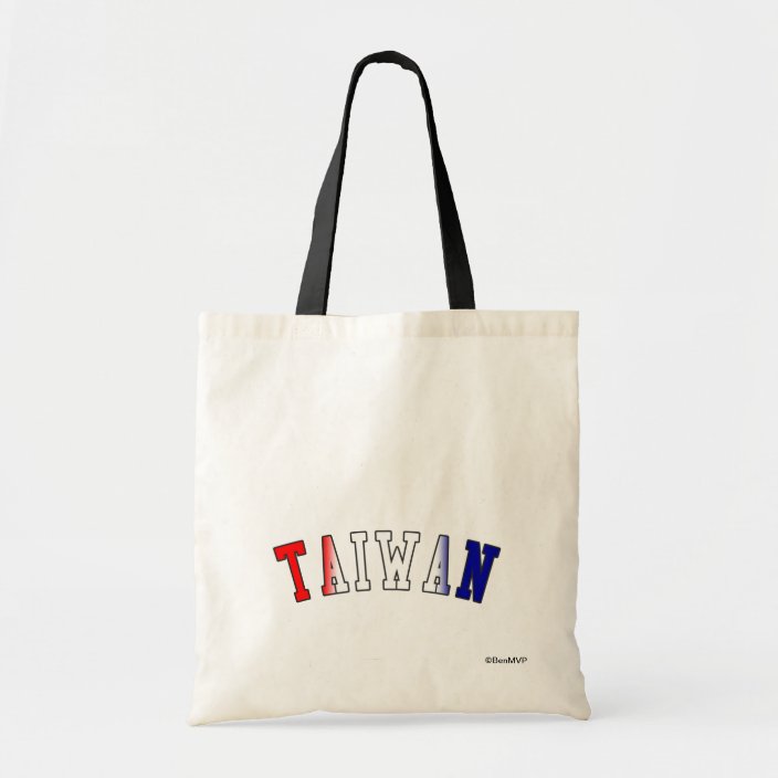 Taiwan in National Flag Colors Canvas Bag