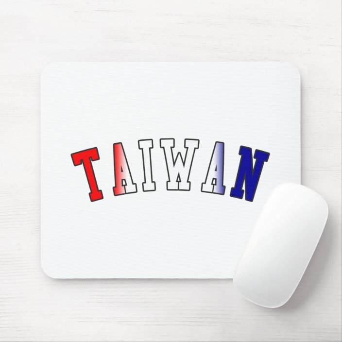 Taiwan in National Flag Colors Mousepad
