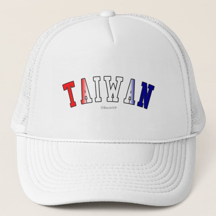 Taiwan in National Flag Colors Trucker Hat