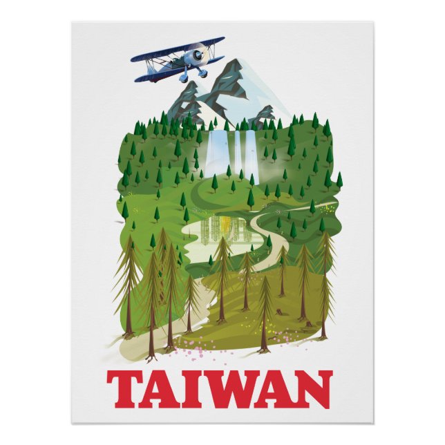 Taiwan landscape travel poster (Front)
