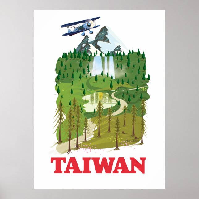 Taiwan landscape travel poster (Front)