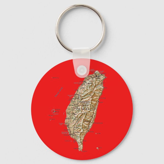 Taiwan Map Keychai Keychain (Front)