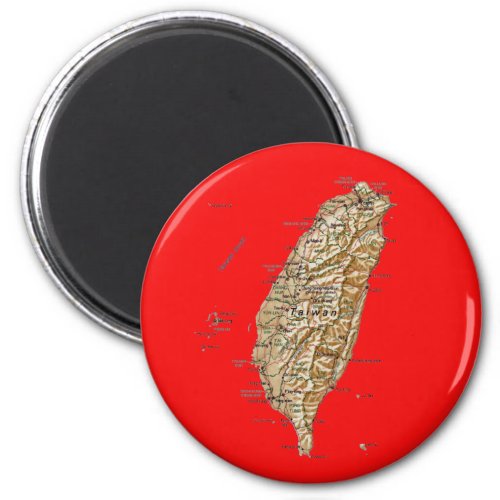 Taiwan Map Magnet