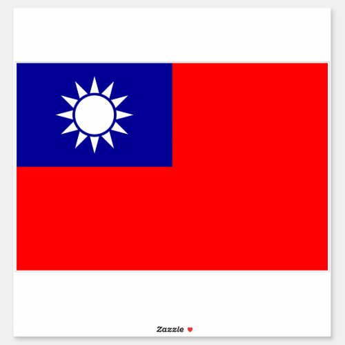 Taiwan National Flag Republic of China Asia flags Sticker