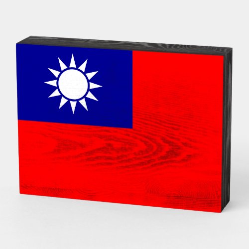 Taiwan National Flag Republic of China Asia flags Wooden Box Sign