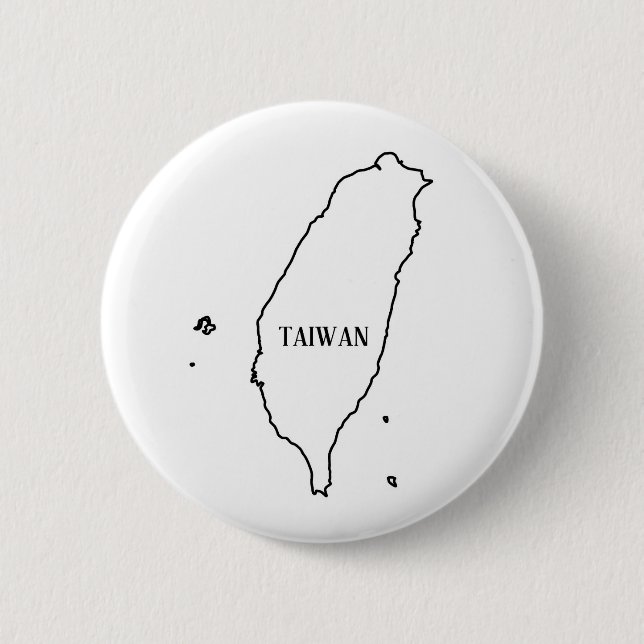 Taiwan Outline Map Button (Front)