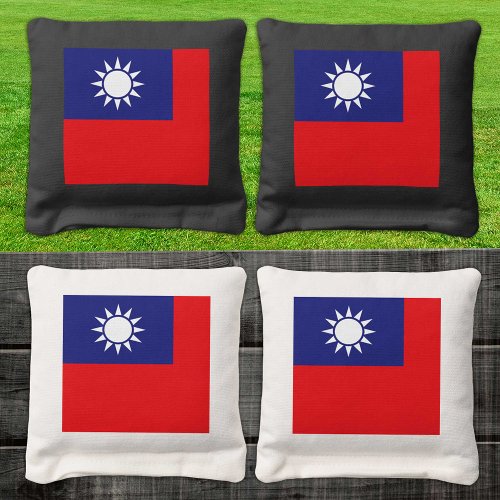 Taiwan patriotic bags Taiwanese Flag Cornhole Bags