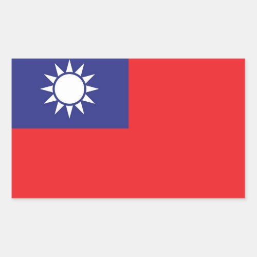 Taiwan Rectangular Sticker