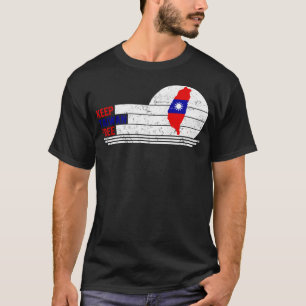 Taiwan Shirt, Keep Taiwan Free Flag Map Art Tee, T-Shirt
