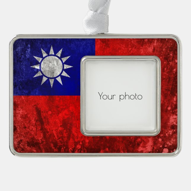Taiwan Silver Plated Framed Ornament (Front)