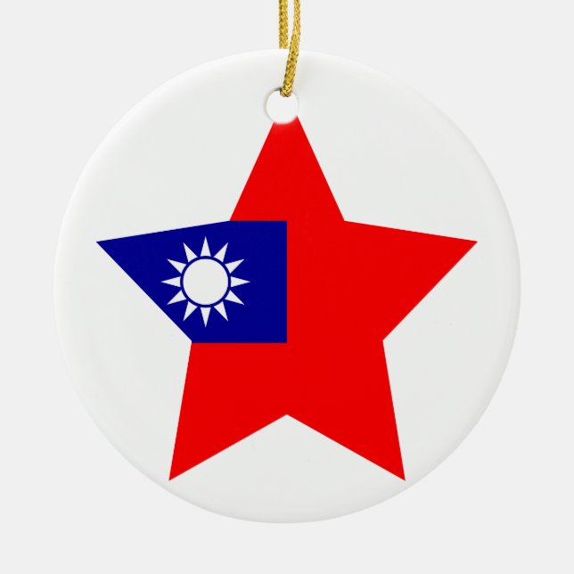 Taiwan Star Ceramic Ornament (Front)