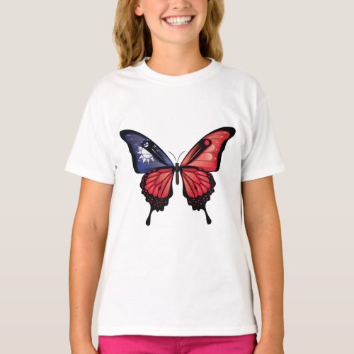 Taiwan Swallowtail Butterfly Flag Sticker T_Shirt